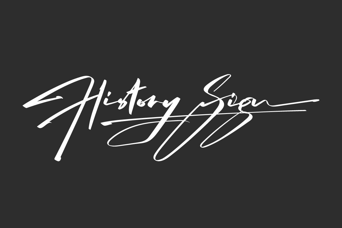 Ejemplo de fuente History Sign Regular
