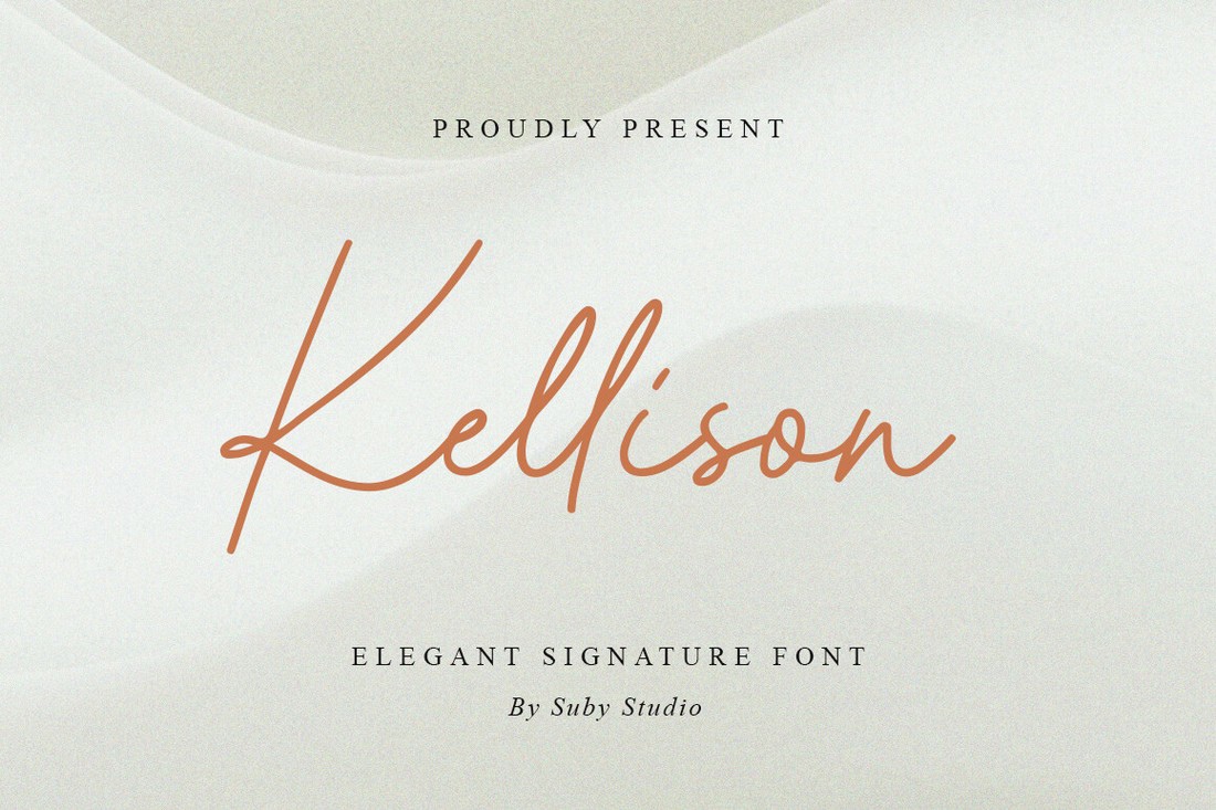 Ejemplo de fuente Kellison Regular