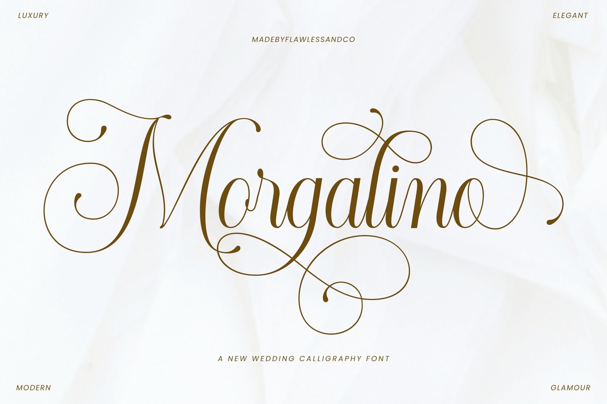 Ejemplo de fuente Morgalino Regular
