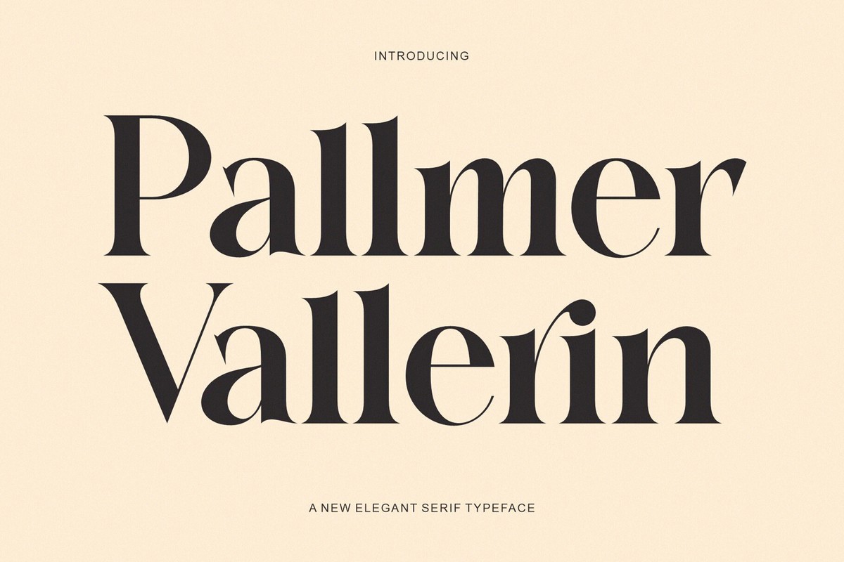 Ejemplo de fuente Pallmer Vallerin Regular
