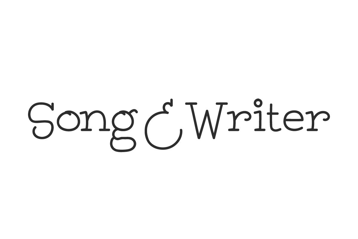 Ejemplo de fuente Song and Writer Regular