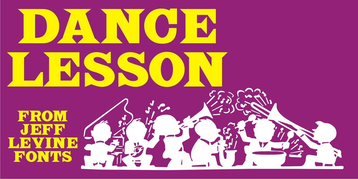 Ejemplo de fuente Dance Lesson JNL Regular