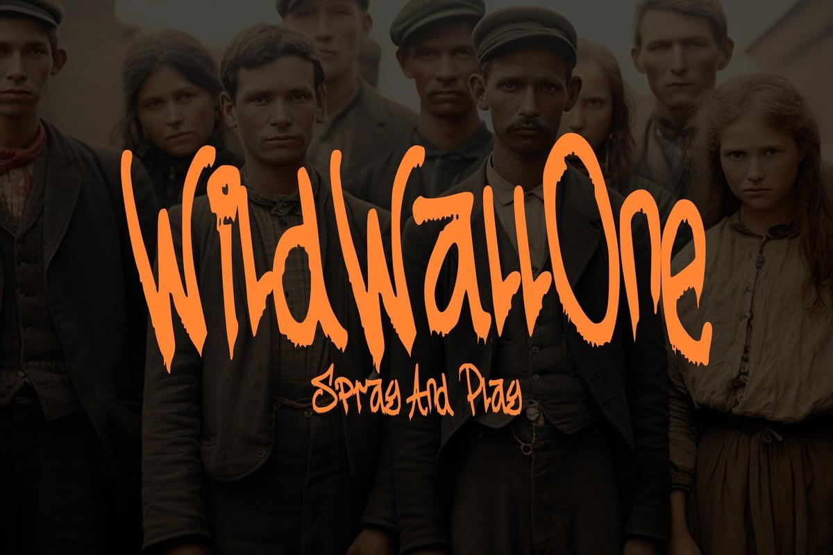 Ejemplo de fuente Wildwallone Regular