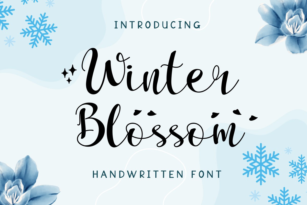 Ejemplo de fuente Winter Blossom Regular