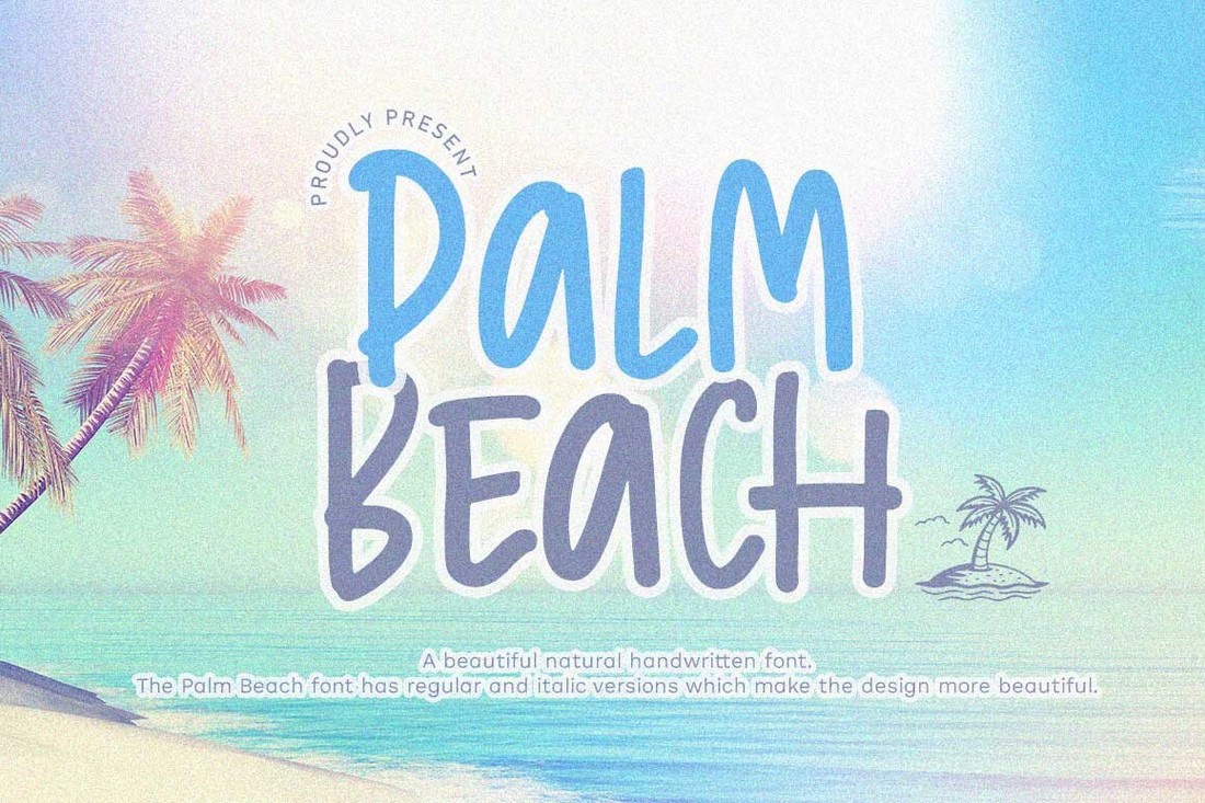 Ejemplo de fuente Palm Beach Regular