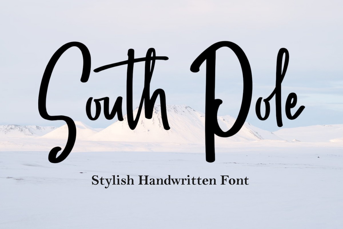 Ejemplo de fuente South Pole Regular