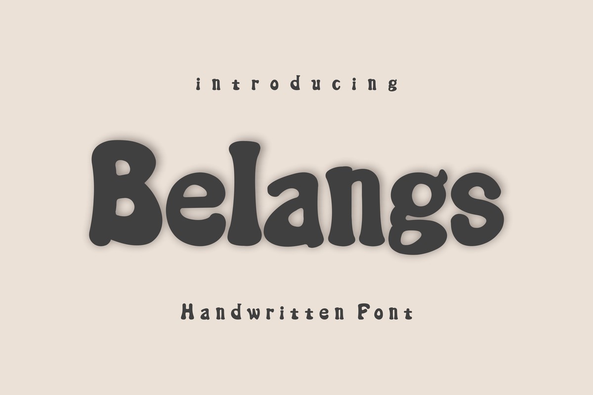 Ejemplo de fuente Belangs Regular