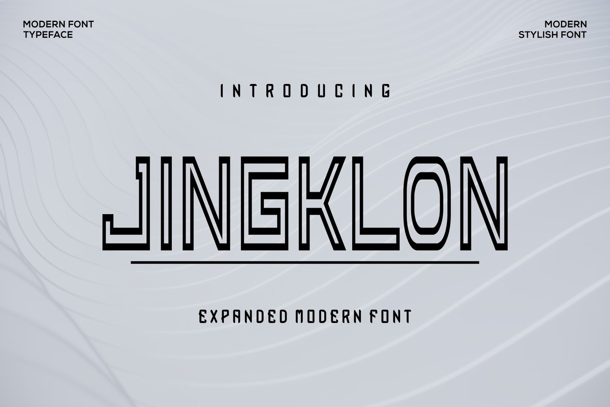 Ejemplo de fuente Jingklon Regular