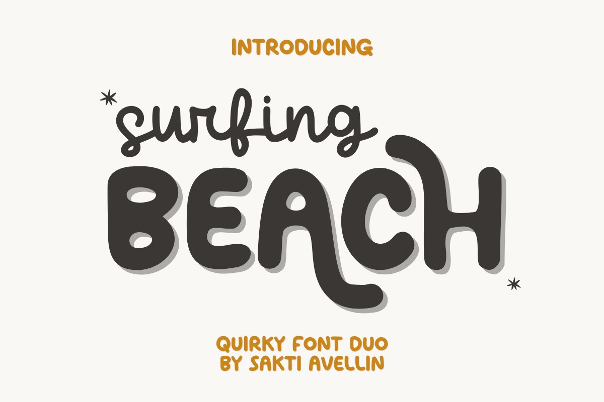 Ejemplo de fuente Surfing Beach Duo Regular
