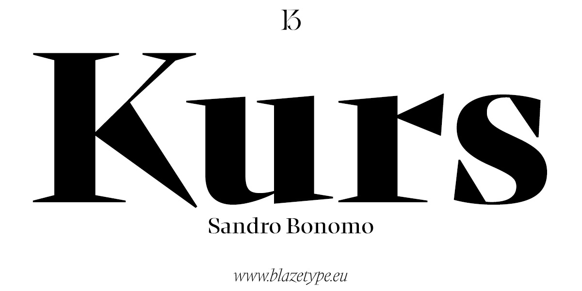 Ejemplo de fuente Kurs Extra Light
