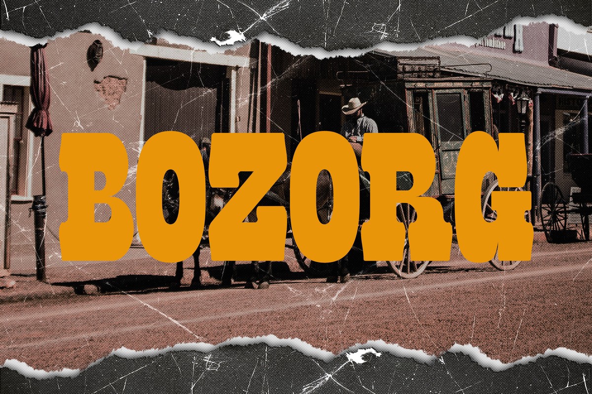 Ejemplo de fuente Bozorg Regular