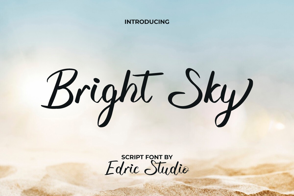 Ejemplo de fuente Bright Sky Regular