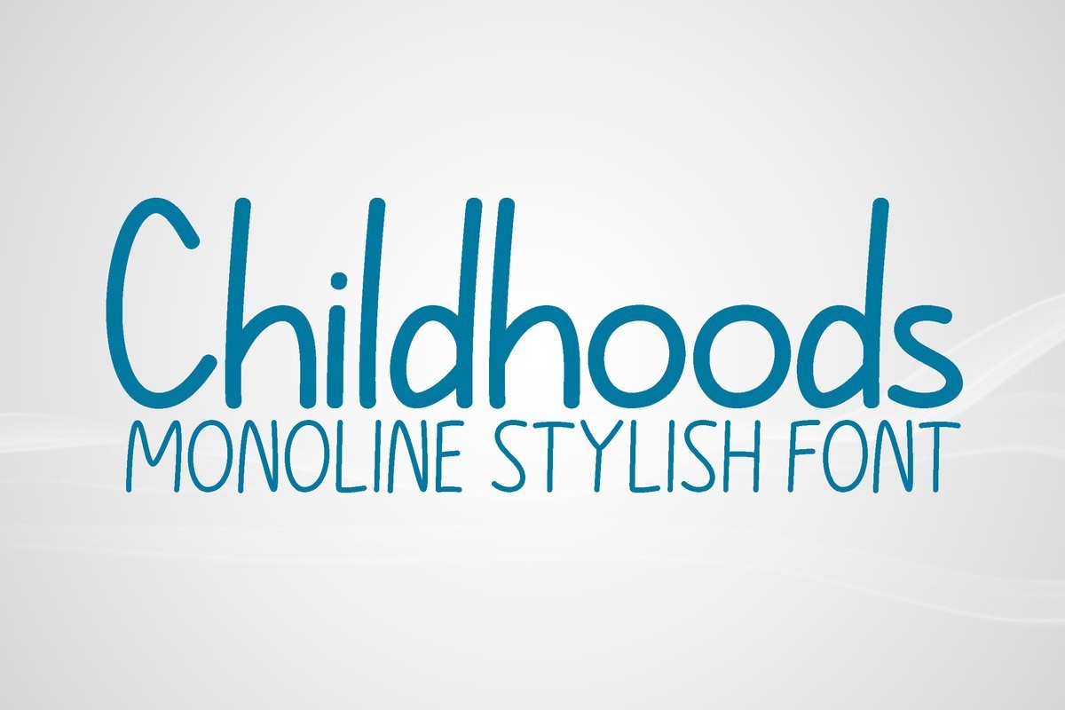 Ejemplo de fuente Childhoods Regular