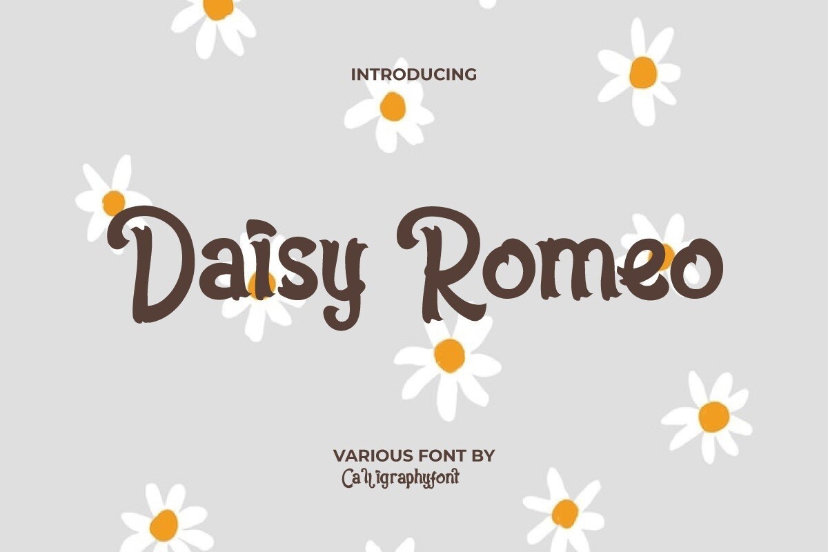Ejemplo de fuente Daisy Romeo Regular