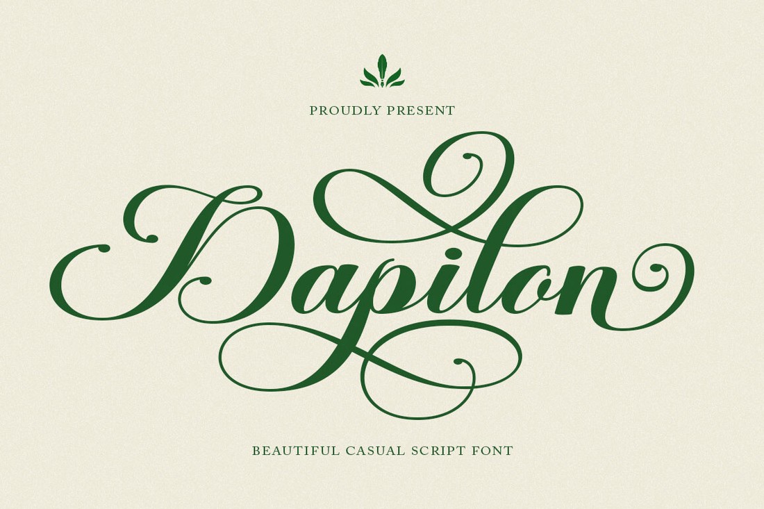 Ejemplo de fuente Dapilon Regular