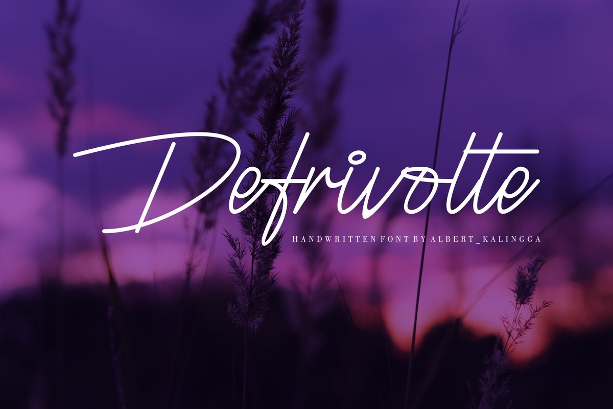 Ejemplo de fuente Defrivolte Regular