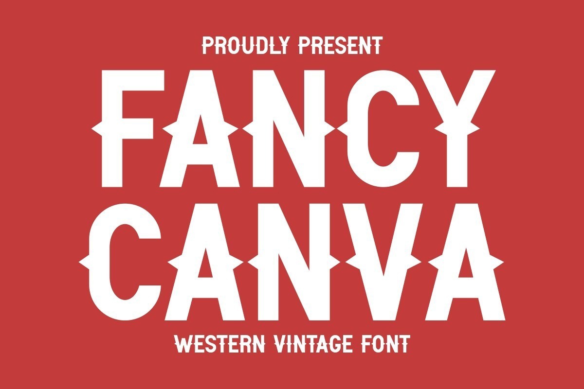 Ejemplo de fuente Fancy Canva Regular