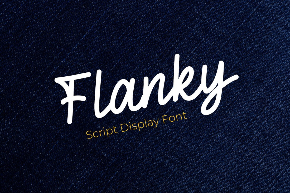 Ejemplo de fuente Flanky Regular