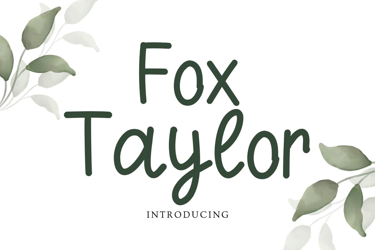 Ejemplo de fuente Fox Taylor Regular