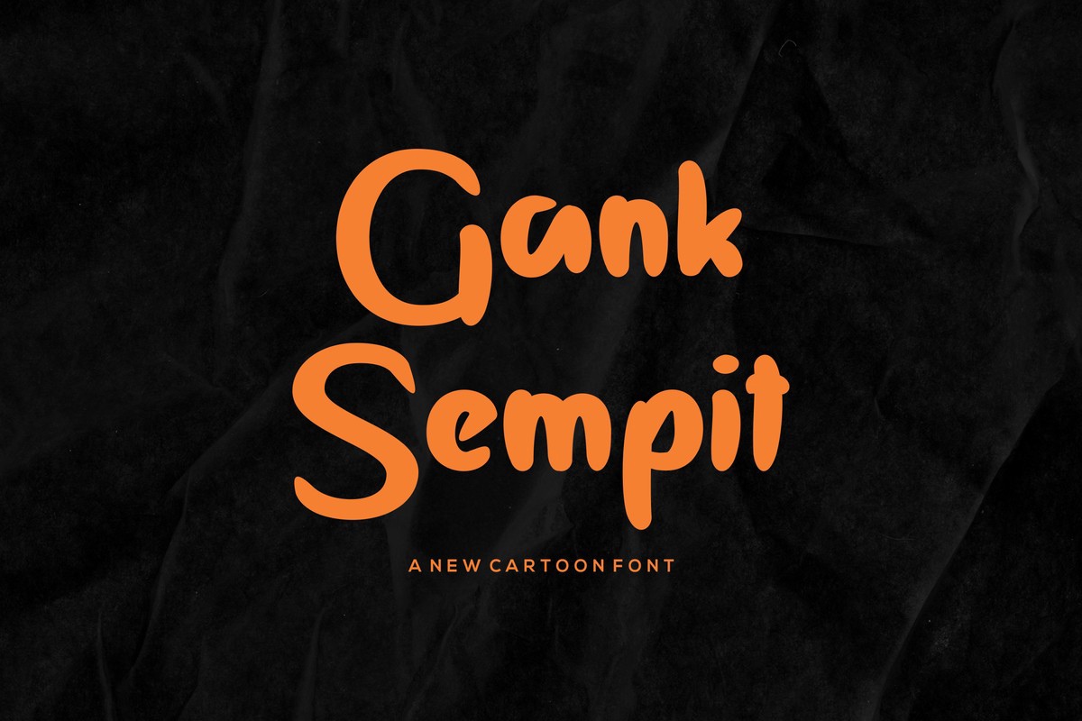 Ejemplo de fuente Gank Sempit Regular