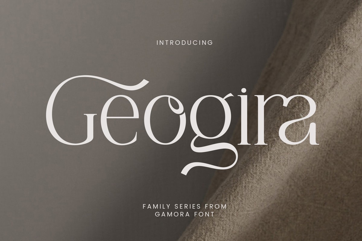 Ejemplo de fuente Geogira Light