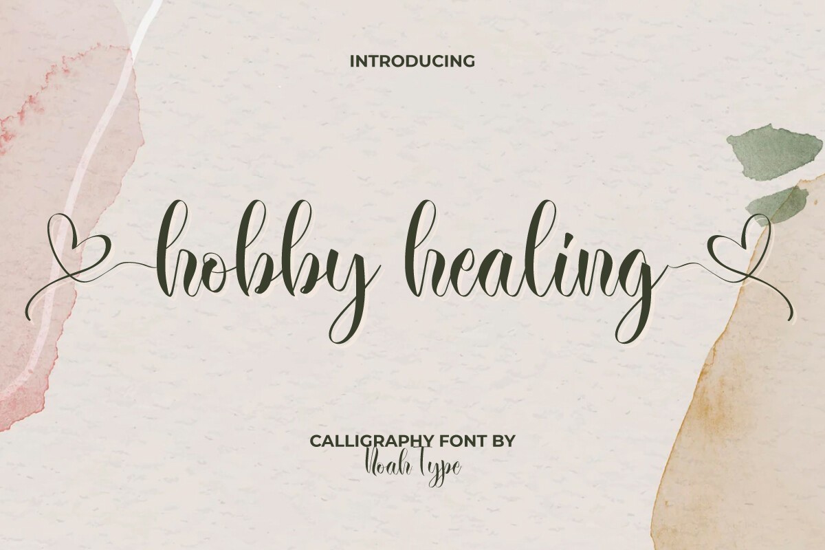Ejemplo de fuente Hobby Healing Regular