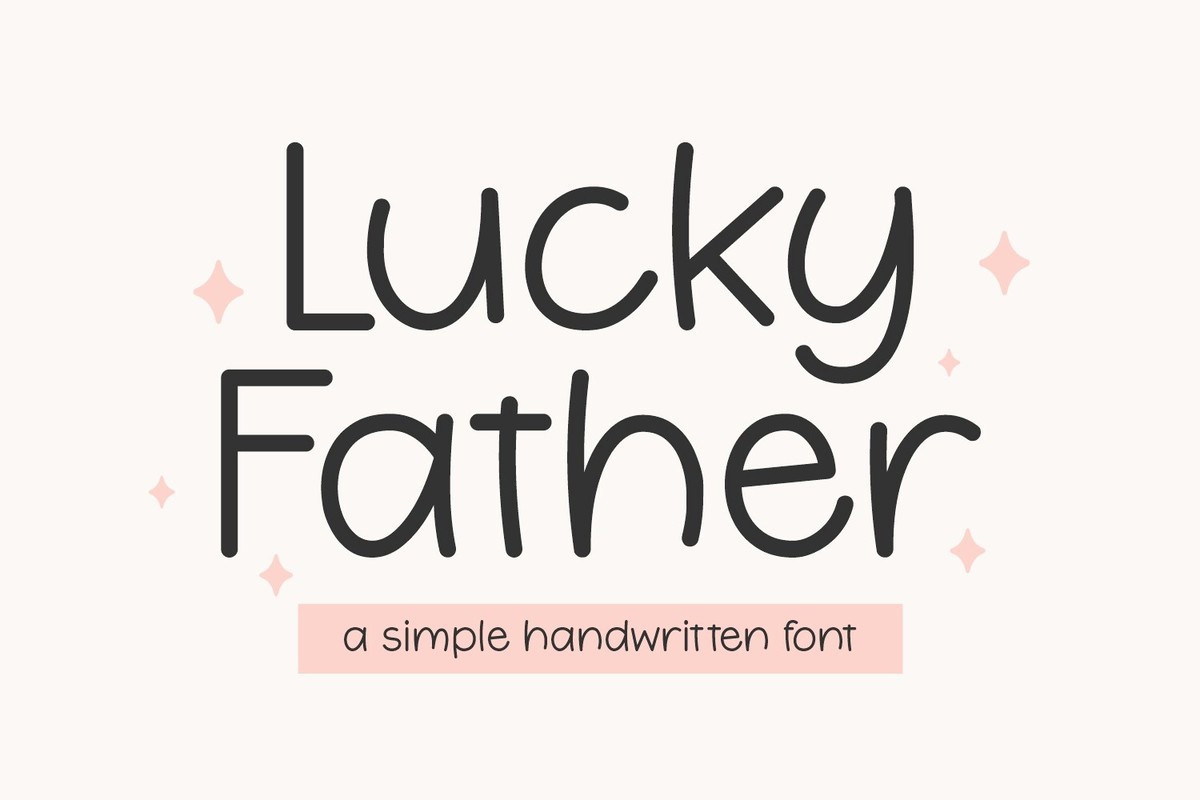 Ejemplo de fuente Lucky Father Regular