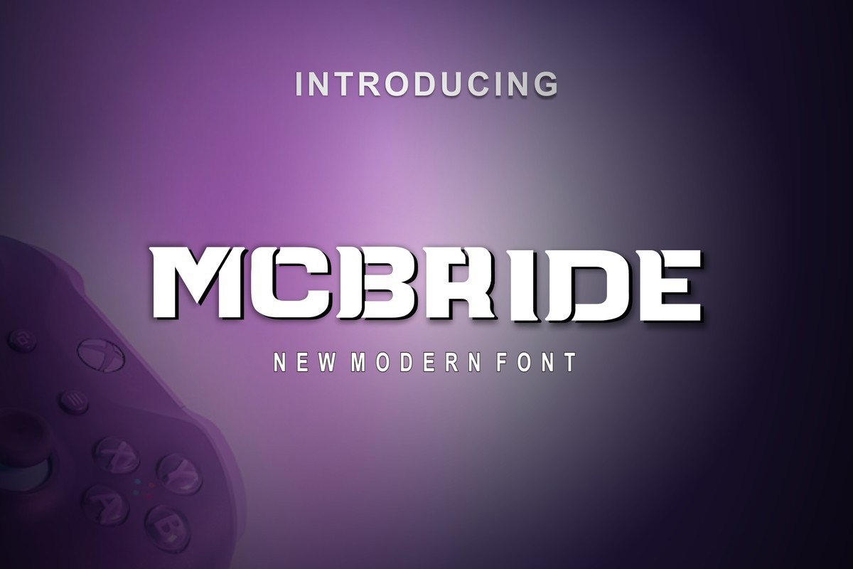 Ejemplo de fuente Mcbride Regular