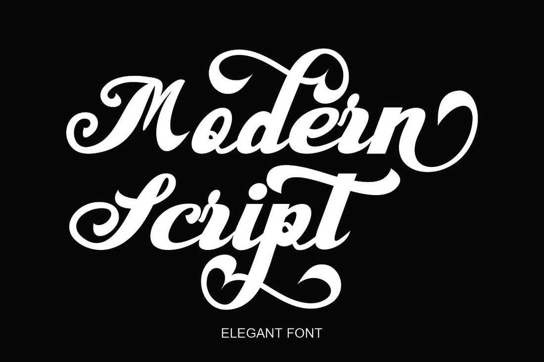 Ejemplo de fuente Modern Script Regular