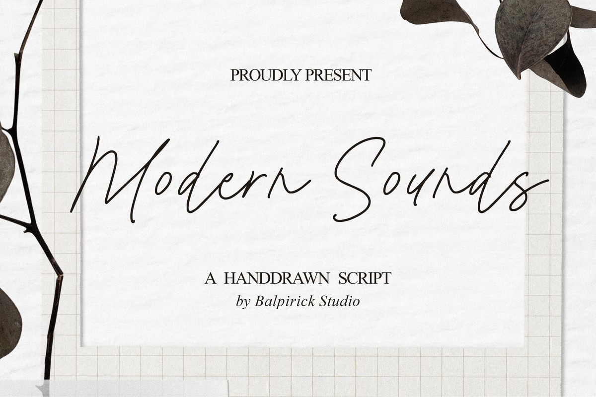 Ejemplo de fuente Modern Sounds Regular