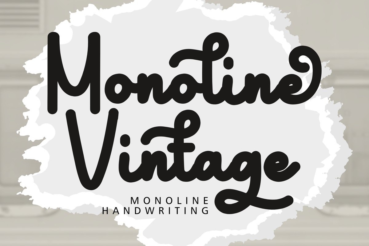 Ejemplo de fuente Monoline Vintage Regular