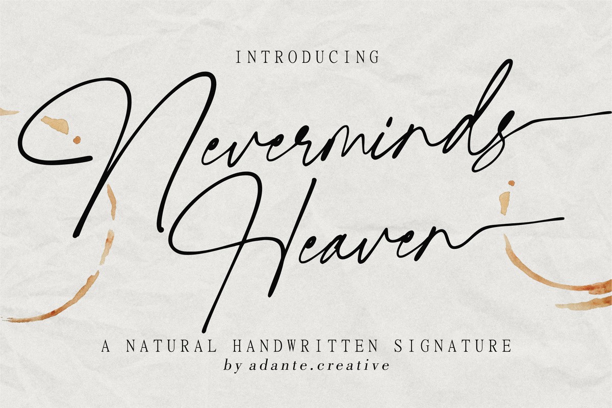 Ejemplo de fuente Neverminds Heaven Regular