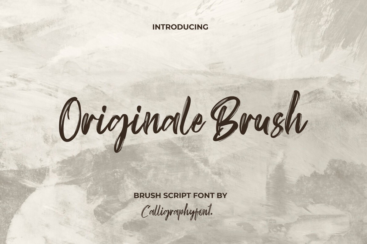 Ejemplo de fuente Originale Brush Regular