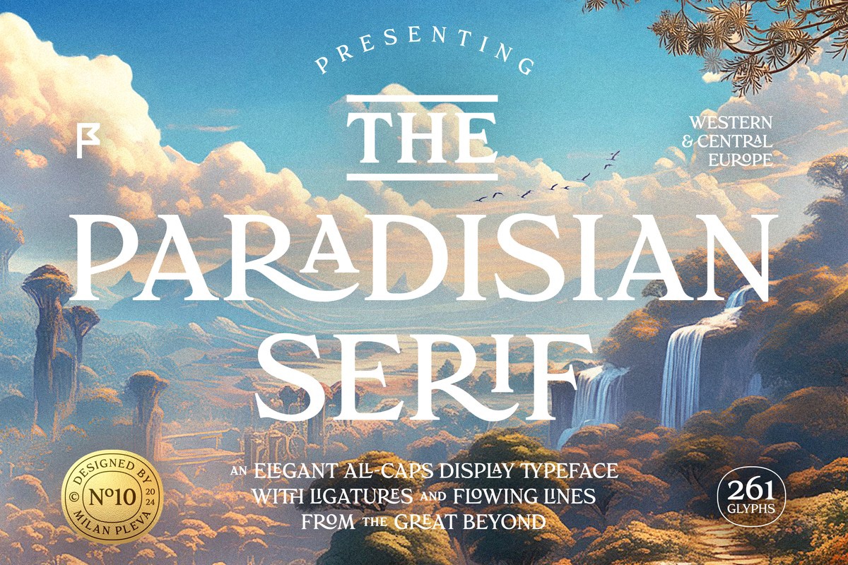 Ejemplo de fuente Paradisian Serif Bold