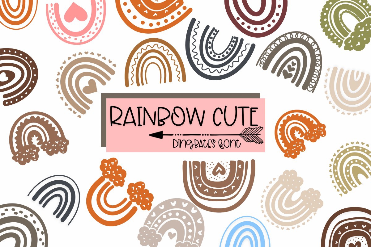 Ejemplo de fuente Rainbow Cute Regular