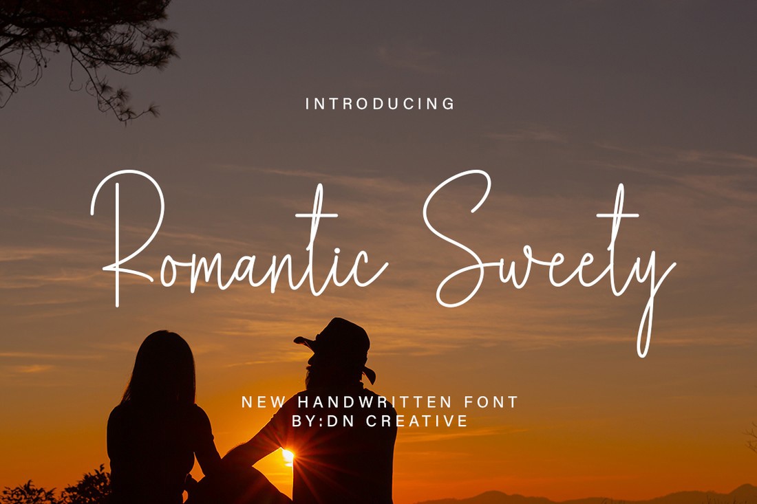 Ejemplo de fuente Romantic Sweety Regular