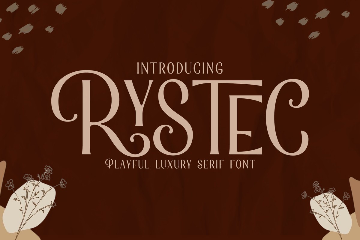 Ejemplo de fuente Rystec Regular