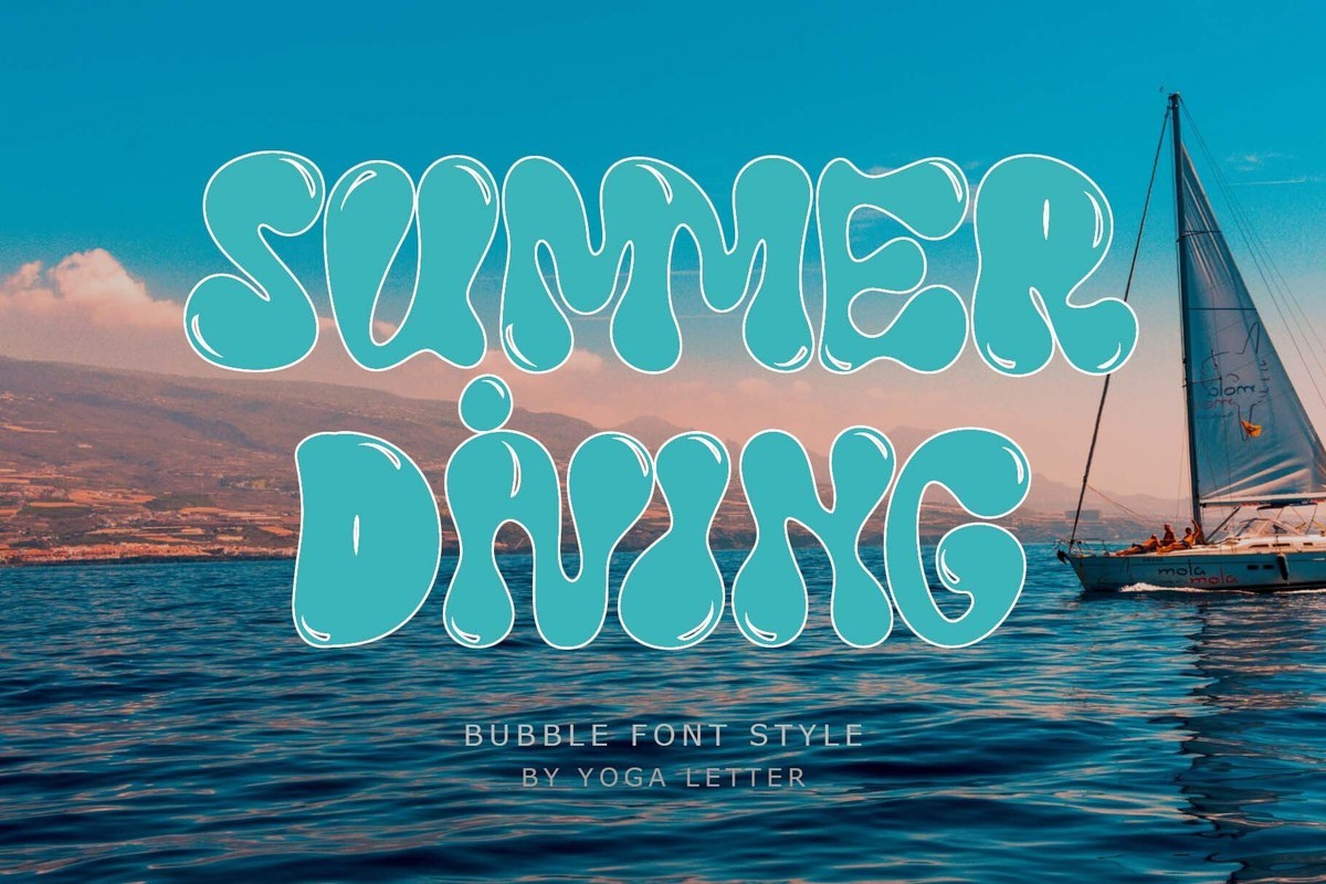 Ejemplo de fuente Summer Diving Regular
