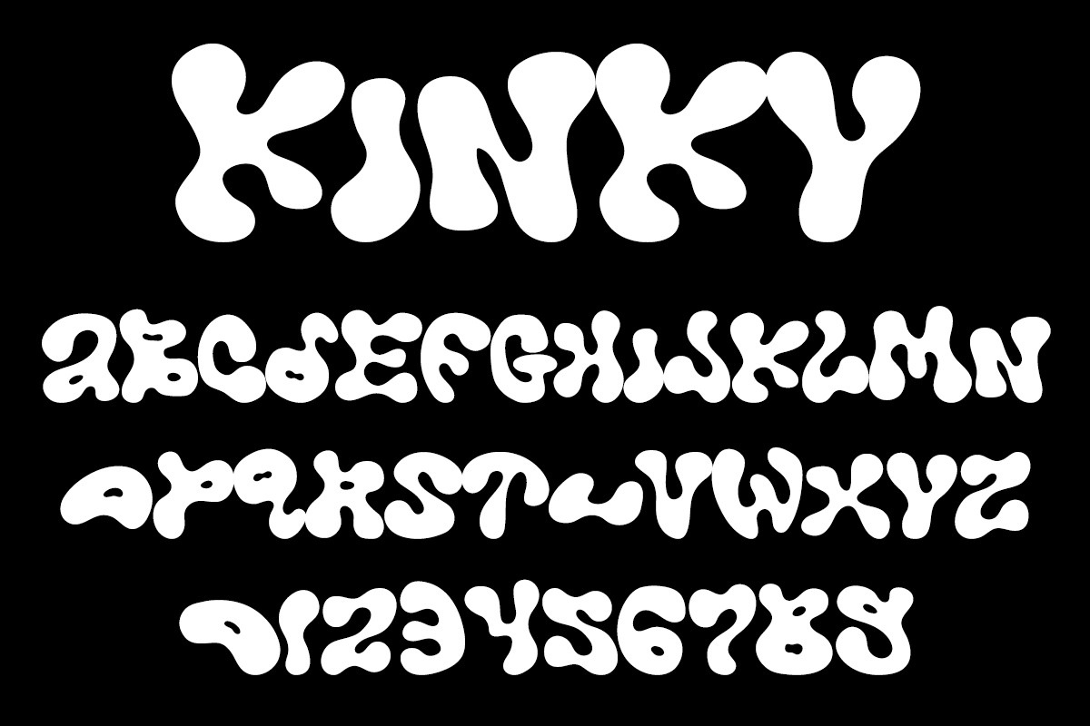Ejemplo de fuente Kinky Regular