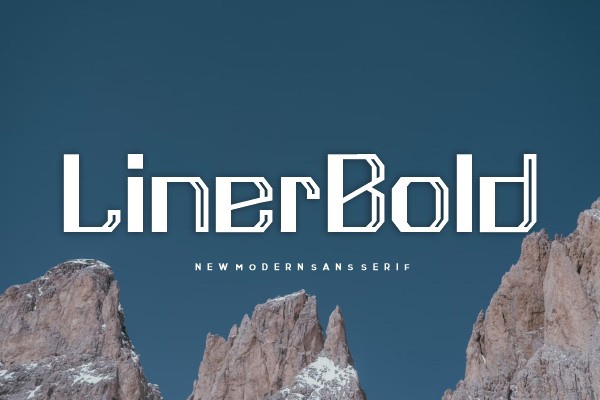 Ejemplo de fuente Linerbold Regular