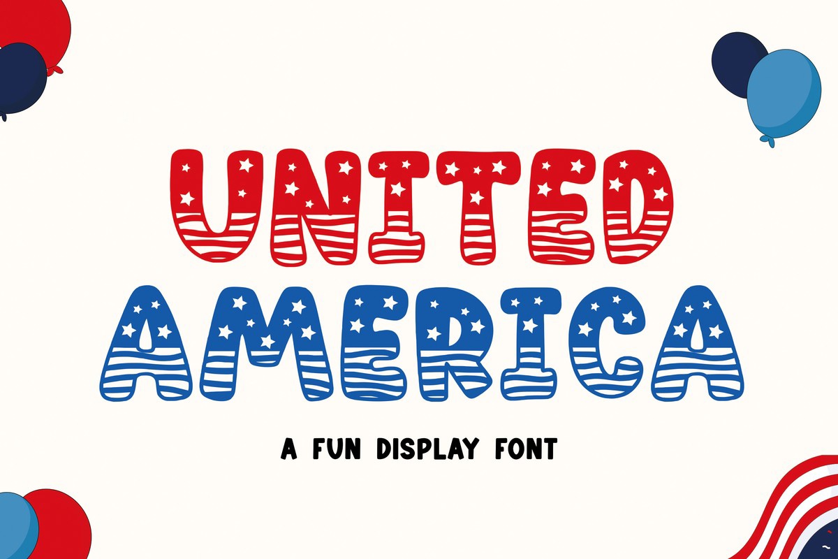 Ejemplo de fuente United America Regular