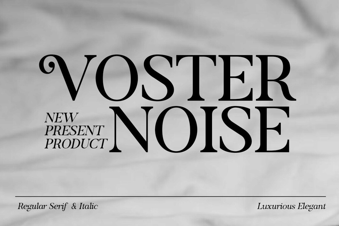 Ejemplo de fuente Voster Noise Regular
