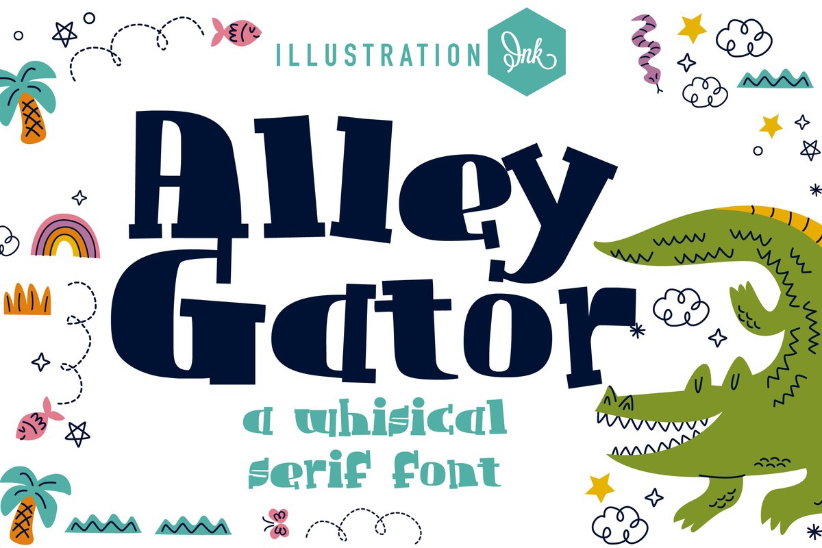 Ejemplo de fuente PN Alley Gator Regular