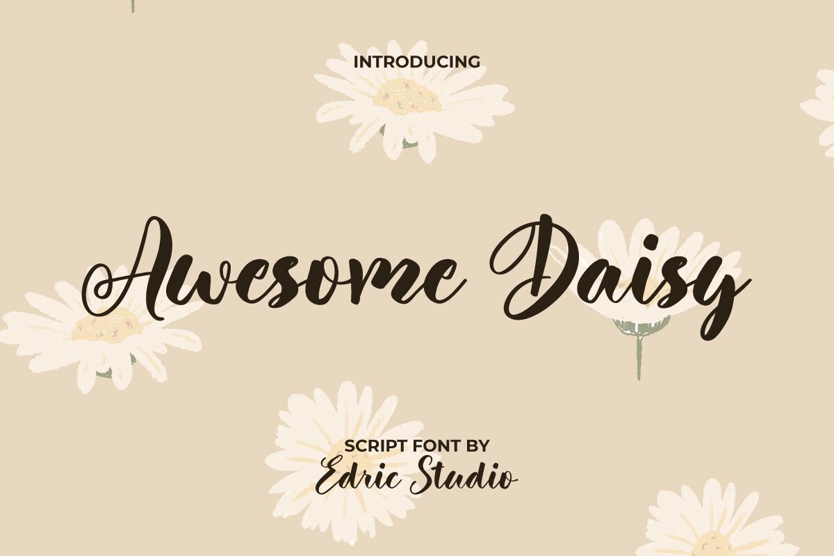 Ejemplo de fuente Awesome Daisy Regular