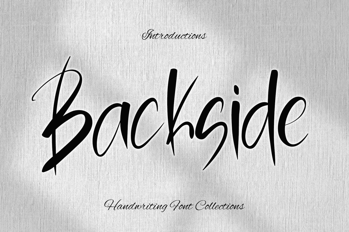 Ejemplo de fuente Backside Regular