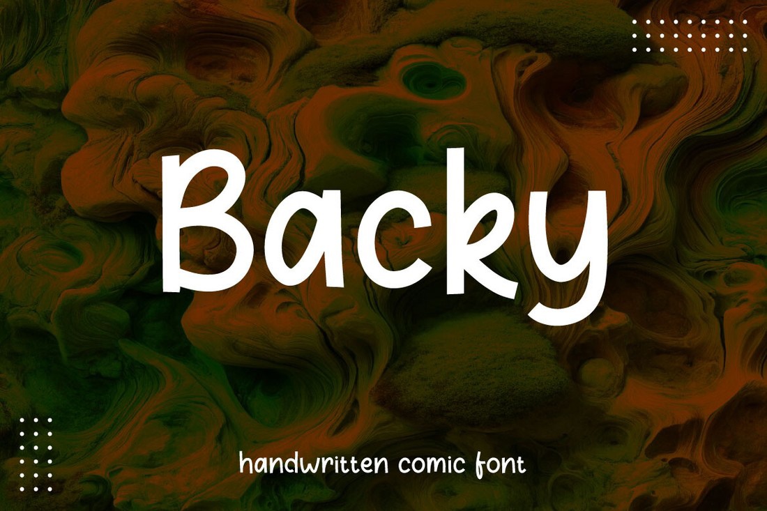 Ejemplo de fuente Backy Regular