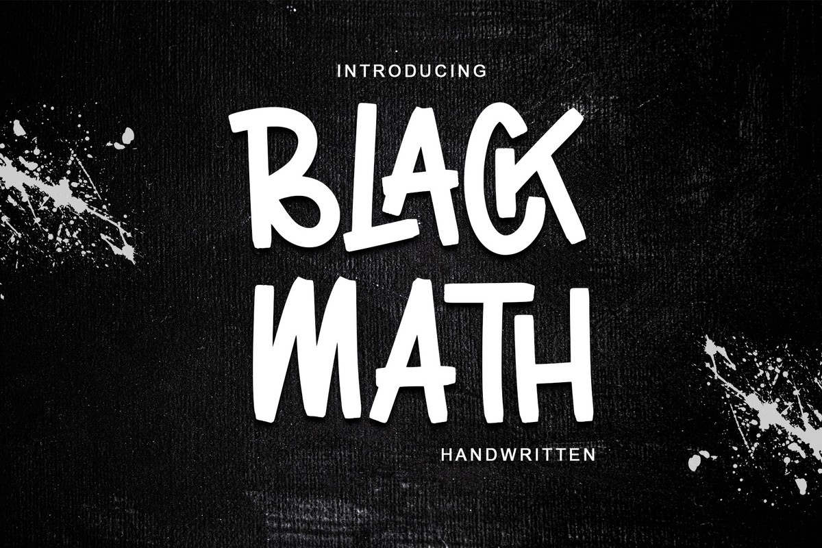 Ejemplo de fuente Black Math Regular