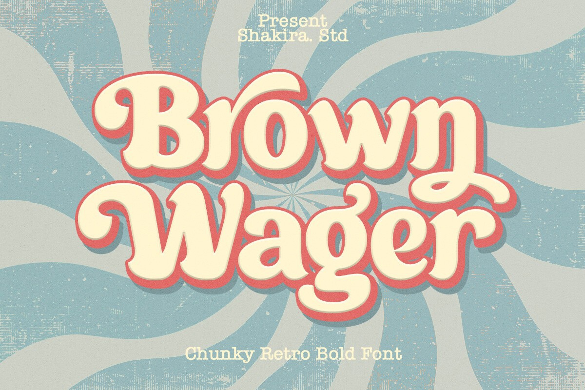 Ejemplo de fuente Brown Wager Regular