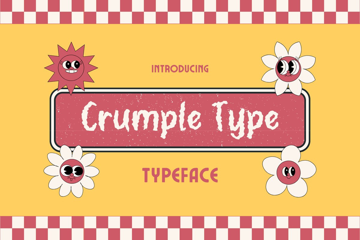 Ejemplo de fuente Crumple Type Regular