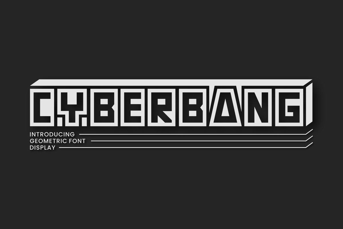 Ejemplo de fuente Cyberbang Regular